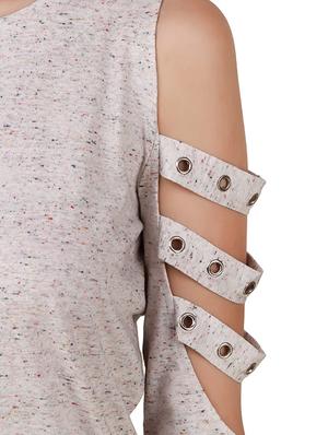 grey cotton jersey top - 14169770 - Standard Image - 4