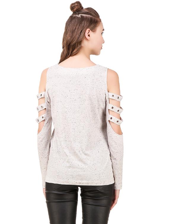 grey cotton jersey top - 14169770 - Zoom Image - 3