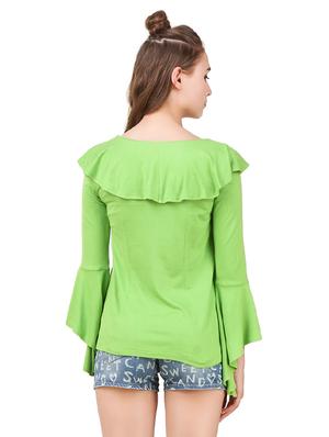 green viscose shrug - 14170327 - Standard Image - 3