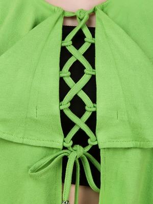 green viscose shrug - 14170327 - Standard Image - 4