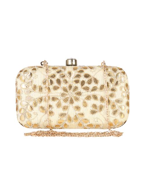 beige metal  clutch - 14170569 -  Standard Image - 0