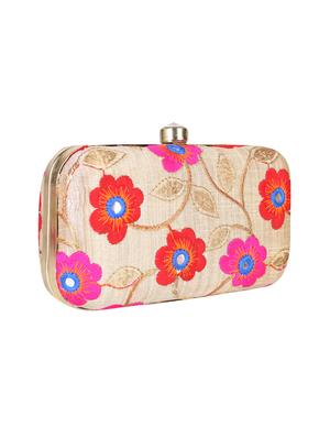 beige metal clutch - 14170572 - Standard Image - 4