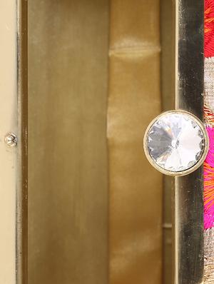 beige metal clutch - 14170574 - Standard Image - 3