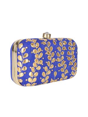 blue metal clutch - 14170575 - Standard Image - 5