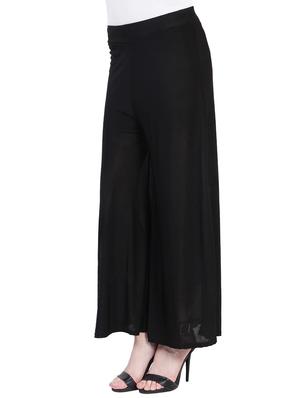 solid black poly spandex palazzo - 14171318 - Standard Image - 2