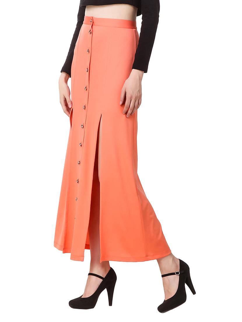button down double slit skirt - 14171922 - Zoom Image - 2