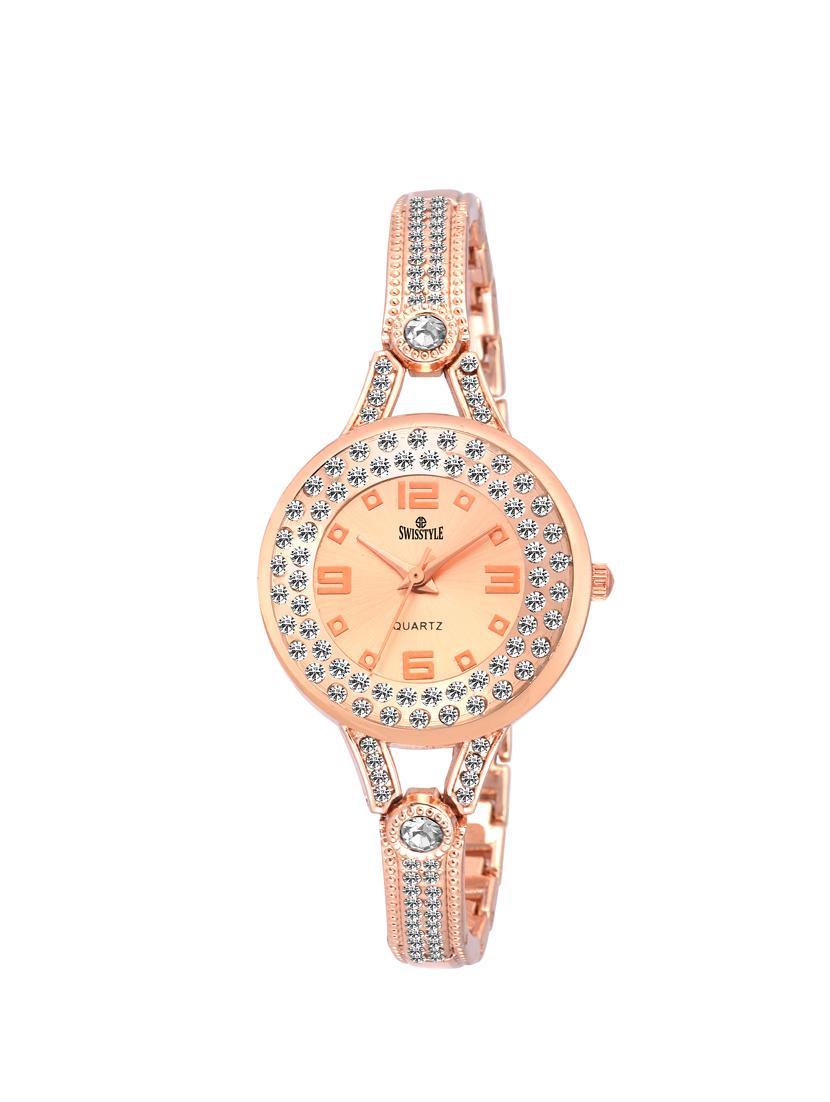 swisstyle stainless steel round dial anolog watch - 14172744 - Zoom Image - 1