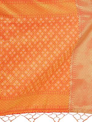 yellow cotton silk patola saree with blouse - 14173685 - Standard Image - 4
