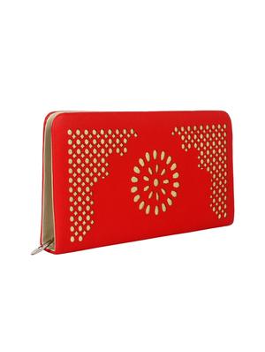 red leatherette regular clutch - 14173688 - Standard Image - 4