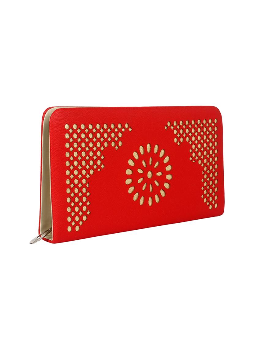 red leatherette regular clutch - 14173688 - Zoom Image - 4