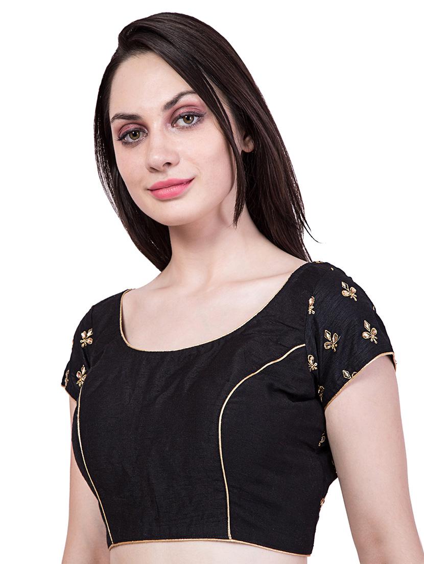 black gotta patti blouse - 14173724 - Zoom Image - 2