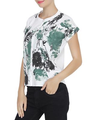 white poly crepe casual shirt - 14174698 - Standard Image - 2