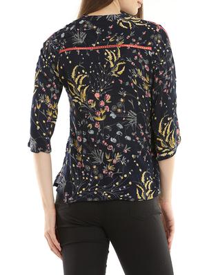 navy blue viscose top - 14175307 - Standard Image - 2