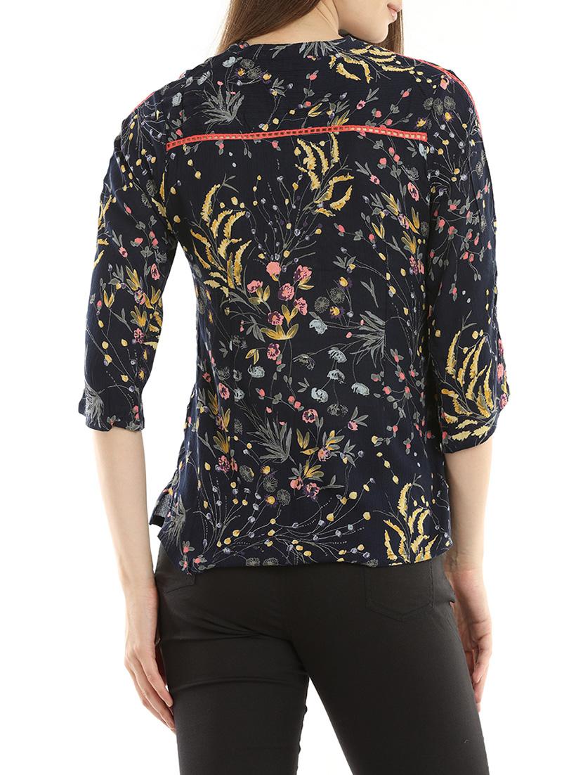 navy blue viscose top - 14175307 - Zoom Image - 2