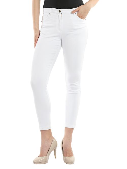 white cotton chinos trousers - 14176167 - Standard Image - 1