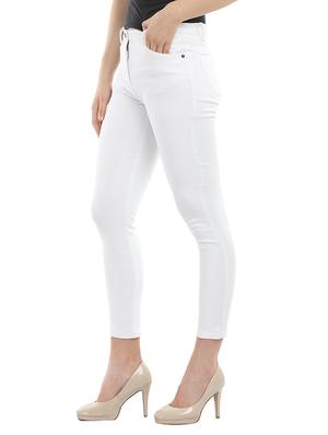 white cotton chinos trousers - 14176167 - Standard Image - 2