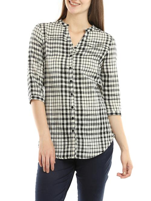 white cotton casual shirt - 14178115 - Standard Image - 1