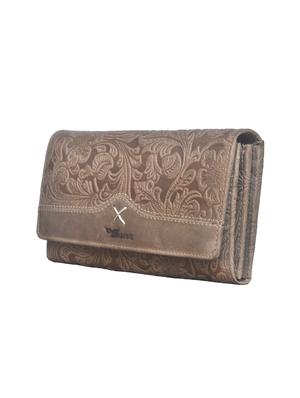 brown leather regular clutch - 14178386 - Standard Image - 5