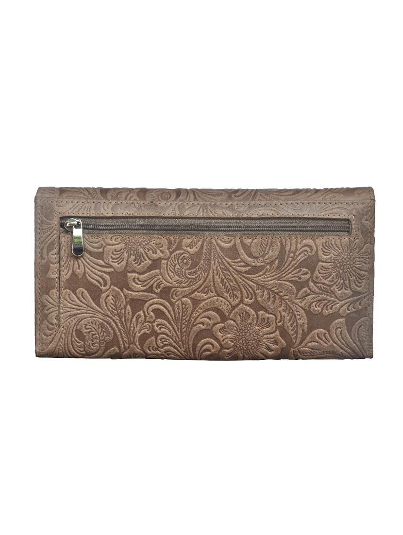 brown leather regular clutch - 14178386 - Zoom Image - 2