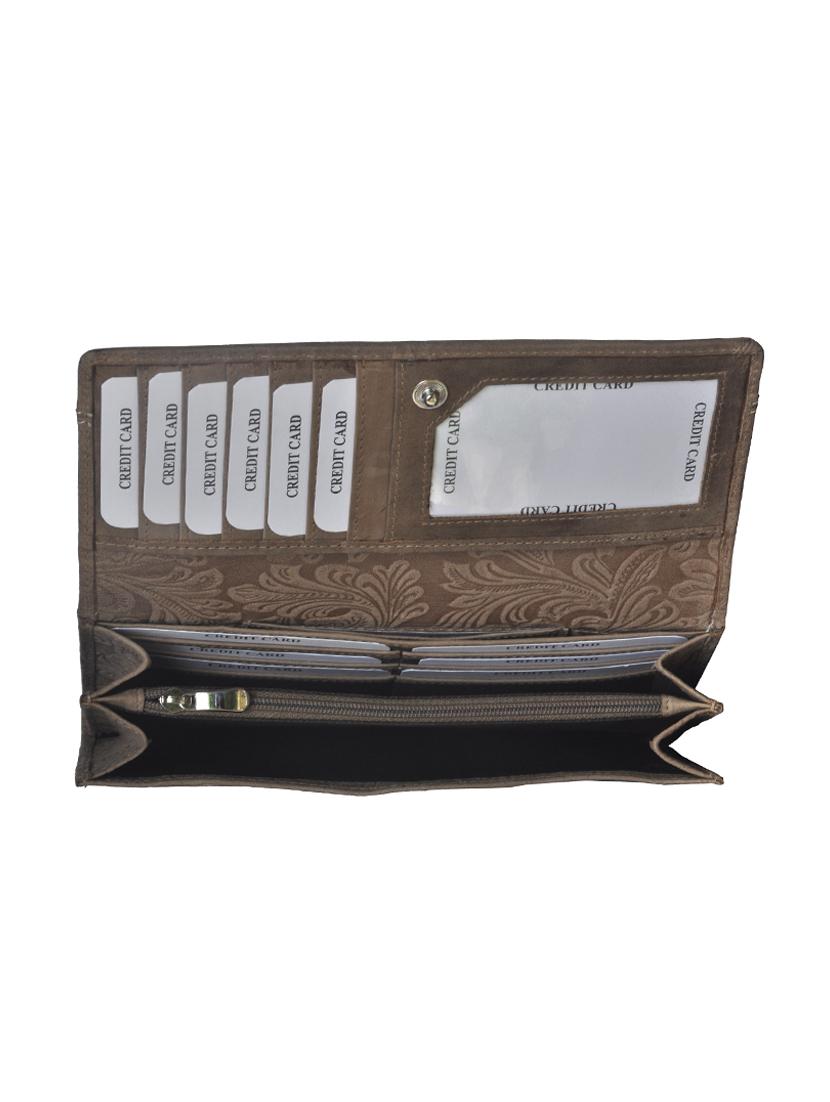 brown leather regular clutch - 14178386 - Zoom Image - 3