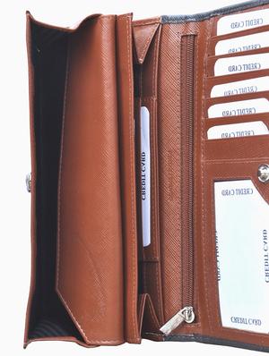 tan leather regular clutch - 14179225 - Standard Image - 3