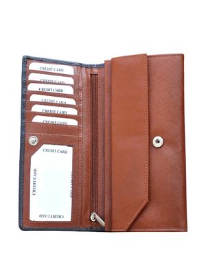 tan leather regular clutch - 14179225 - Standard Image - 4
