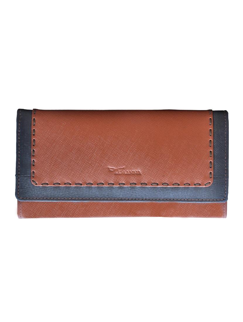 tan leather regular clutch - 14179225 - Zoom Image - 1
