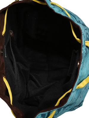 blue cotton polyester blend printed sling bag - 14179714 - Standard Image - 3