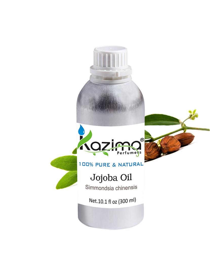 kazima jojoba cold pressed carrier oil (300ml) pure natural used for anti hair fall control, massage, skin & acne - 14180020 - Zoom Image - 1