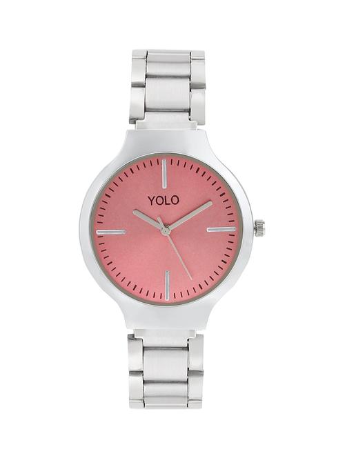 yolo stainless steel analog pink dial women's watch-ylc-099 - 14180480 - Standard Image - 1