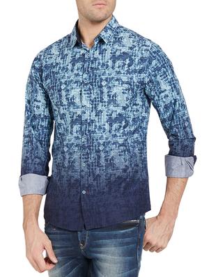 blue cotton casual shirt - 14181557 - Standard Image - 2
