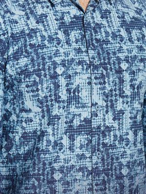 blue cotton casual shirt - 14181557 - Standard Image - 4