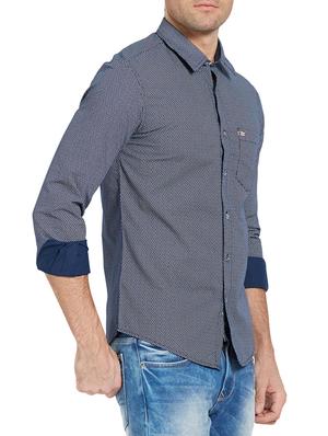 blue cotton casual shirt - 14181562 - Standard Image - 2