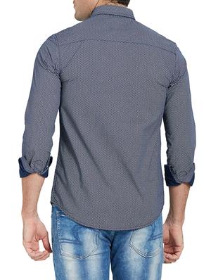 blue cotton casual shirt - 14181562 - Standard Image - 4
