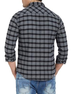 black cotton casual shirt - 14181593 - Standard Image - 3