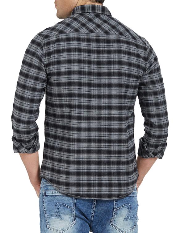 black cotton casual shirt - 14181593 - Zoom Image - 3
