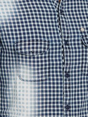 blue cotton casual shirt - 14181603 - Standard Image - 4