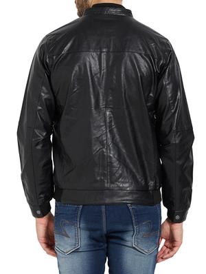 black leather biker jacket - 14181621 - Standard Image - 3