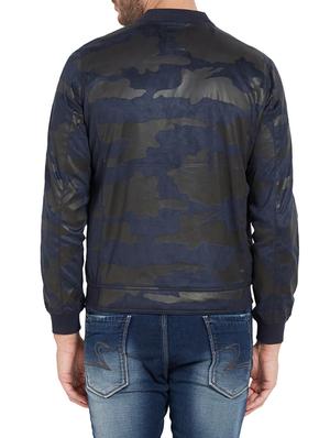 blue leather casual jacket - 14181625 - Standard Image - 4