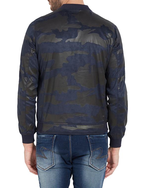 blue leather casual jacket - 14181625 - Zoom Image - 4