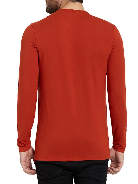 orange cotton t-shirt - 14181665 - Zoom Image - 3