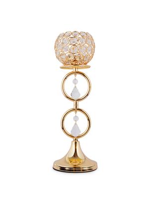 crystal tealight pillar candle stand showpiece set of 3 - 14181986 - Standard Image - 4