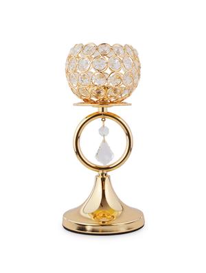 crystal tealight pillar candle stand showpiece set of 3 - 14181986 - Standard Image - 5