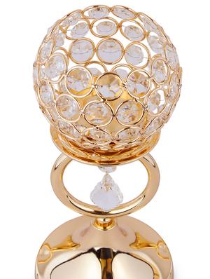 crystal tealight pillar candle stand showpiece set of 3 - 14181986 - Standard Image - 6