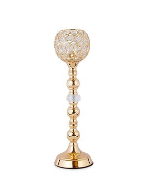 crystal tealight pillar candle stand showpiece set of 3 - 14181990 - Standard Image - 3