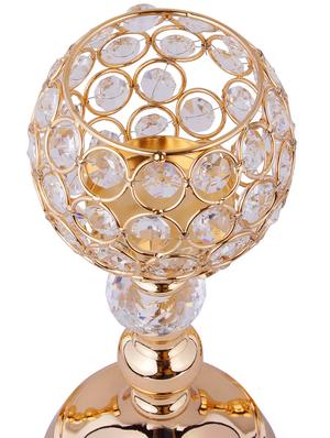 crystal tealight pillar candle stand showpiece set of 3 - 14181990 - Standard Image - 6