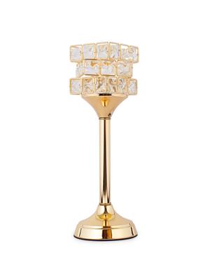 crystal tealight pillar candle stand showpiece set of 3 - 14182073 - Standard Image - 4