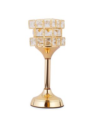 crystal tealight pillar candle stand showpiece set of 3 - 14182073 - Standard Image - 6