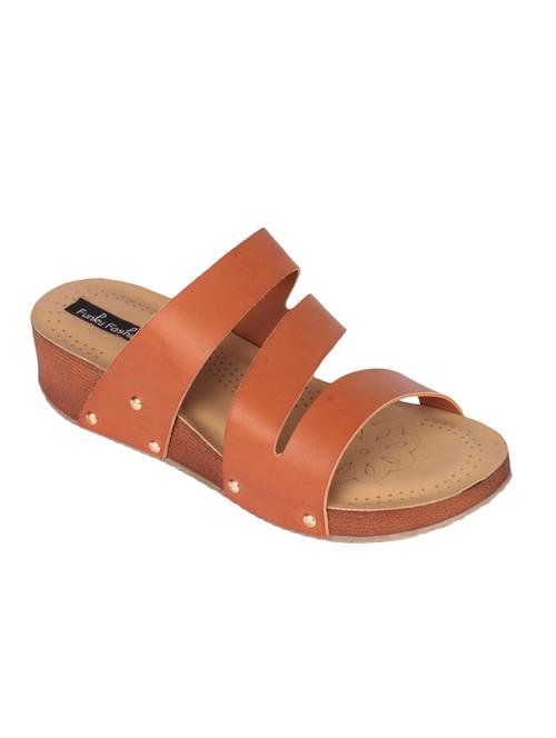 funku fashion tan wedges heels - 14182222 - Very Small Image - 1