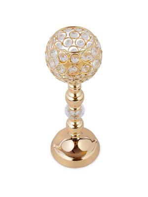 crystal tealight pillar candle stand showpiece - 14182831 - Standard Image - 3